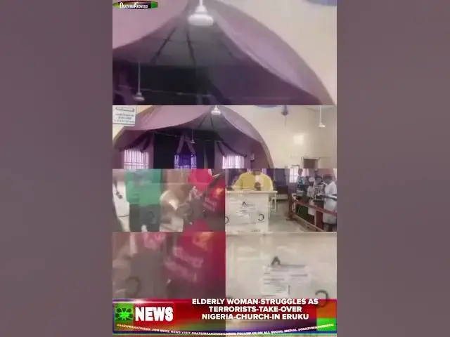 Video thumbnail for Elderly Woman-Struggles As Terrorists-Take-Over Nigeria-Church-In Eruku