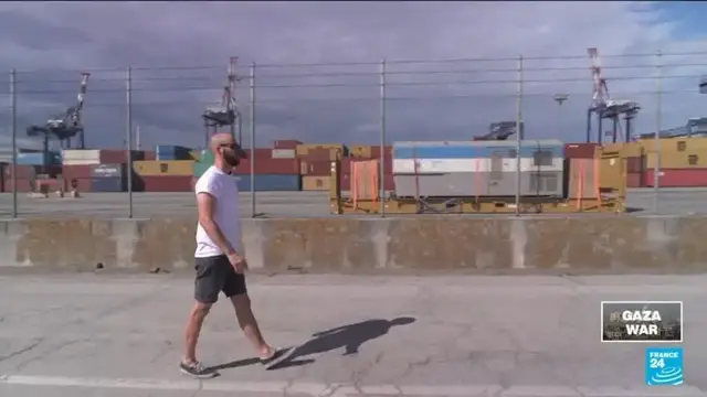 'Video thumbnail for War in Gaza: Italian dockworkers block arms shipments to Israel'