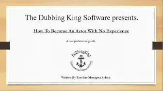 Video thumbnail for How To Become An Actor With No Experience  (Case Study)