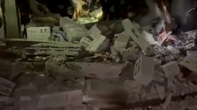 'Video thumbnail for Families search for loved ones after overnight strikes in Gaza'