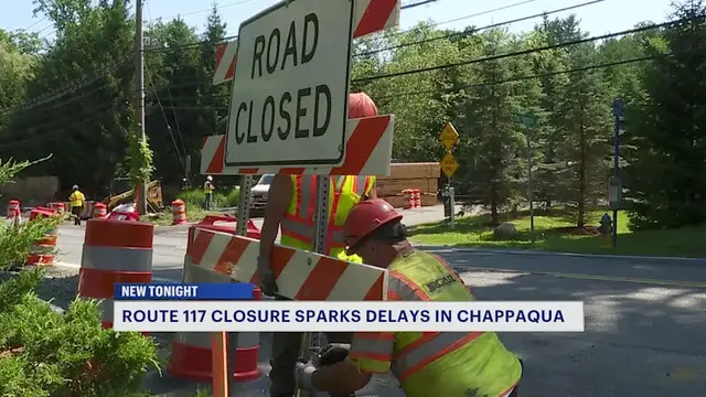 Video thumbnail for Portion of Route 117 in Chappaqua closed until September for culvert replacement project