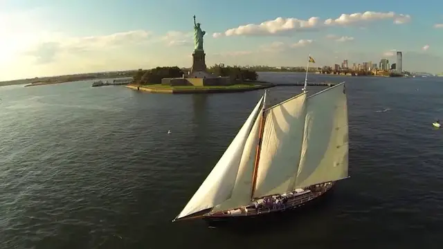 Video thumbnail for World's largest fleet of tall ships anchored off Sandy Hook ahead of Saturday's Parade of Sail