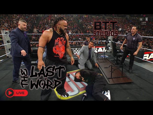 Video thumbnail for The Last Word: Roman Reigns and Jacob Fatu sign the contract for Backlash | Behind The Turnbuckle