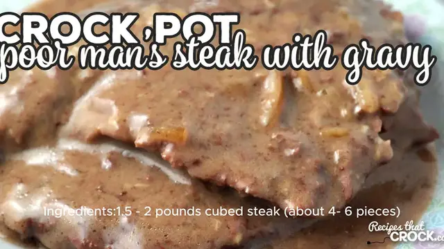 Video thumbnail for Poor Mans Slow Cooker Cubed Steak with Gravy Recip