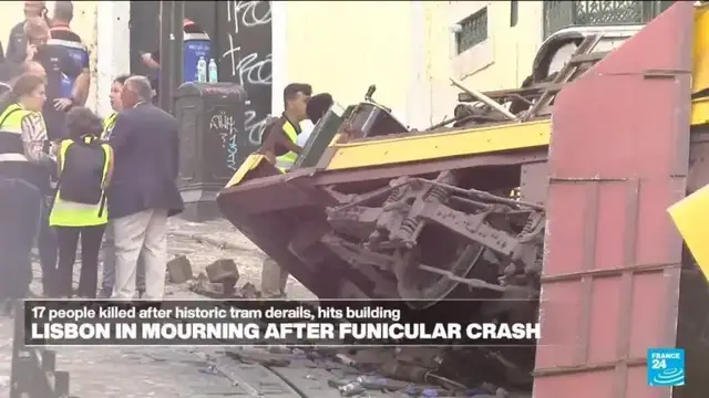 Video thumbnail for Death toll in Lisbon funicular crash rises to 17