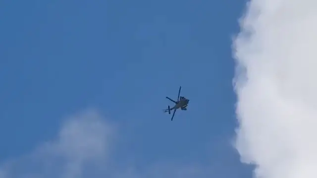 Video thumbnail for Lebanon: Apache Helicopters Fire Rockets Southeren Lebanon.