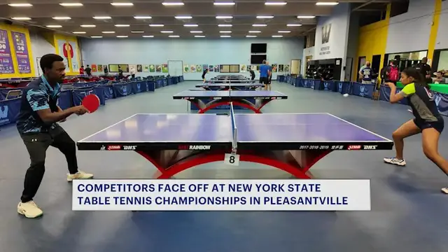 Video thumbnail for New York's top table tennis players compete for state championship titles in Pleasantville