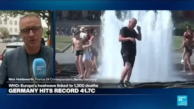 Video thumbnail for 'Brutal' heatwave breaks Germany temperature record