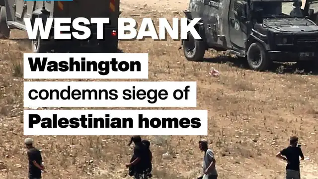 Video thumbnail for West Bank: Washington condemns siege of Palestinian homes