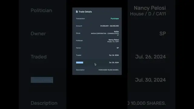 Video thumbnail for Pelosi Reveals Millions of Dollars in Stock Trades in New Disclosure