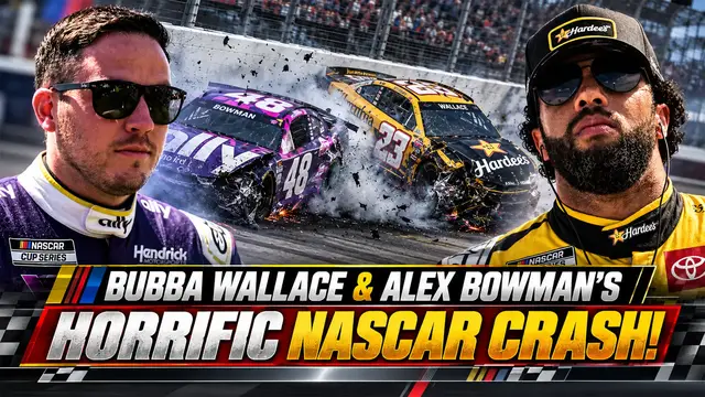 Video thumbnail for BUBBA WALLACE & ALEX BOWMAN’S HORRIFIC NASCAR CRASH!