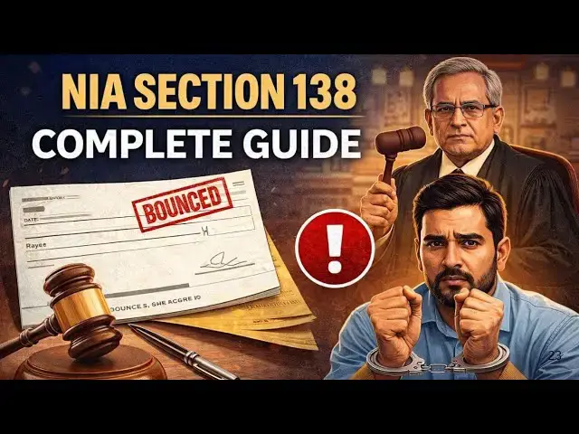 Video thumbnail for Negotiable Instruments Act Section 138: Cheque Bounce Legal Guide! #law #education #news