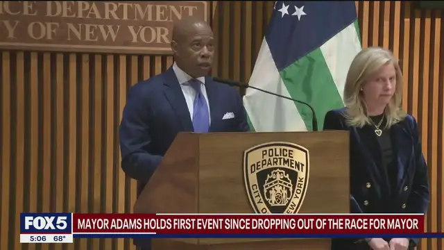 'Video thumbnail for 'You gonna miss me': Adams holds first event since dropping out of NYC mayoral race'