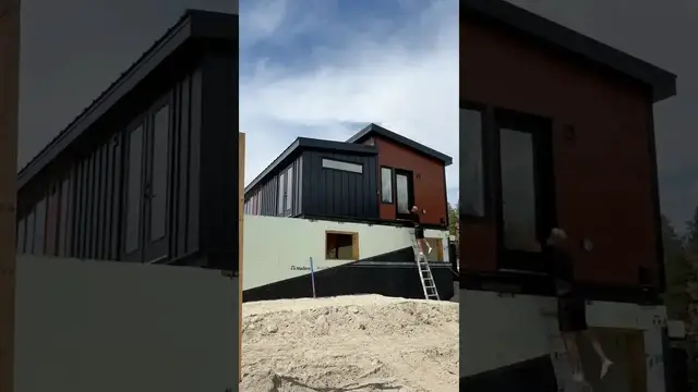 'Video thumbnail for Inside a 1200 square foot Prefab Home with a Steel Frame! #hometour'
