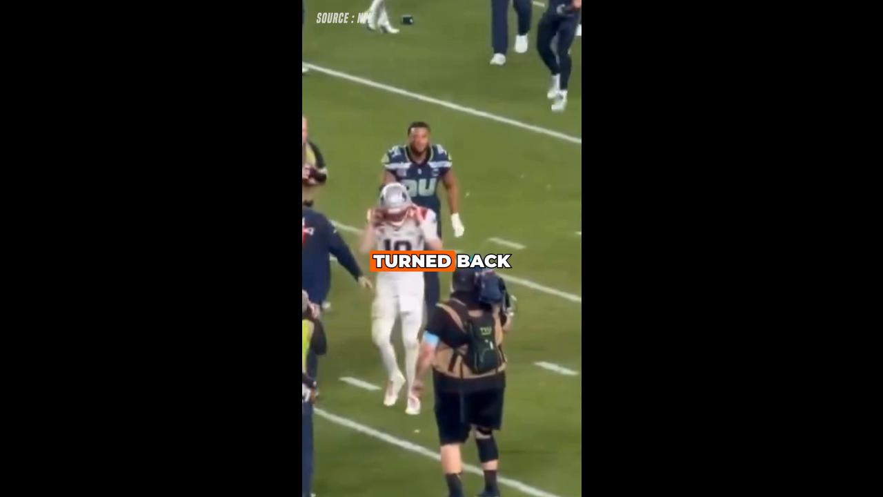 Video thumbnail for Drake Maye Left Stunned as Confetti Falls on Wrong Sideline at Super Bowl LX