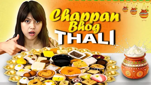 'Video thumbnail for Janmashtami Special Chaapan Bhog Thali at Chaashni | 56 Mithai Feast for Krishna Janmashtami'
