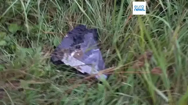 Video thumbnail for Watch: Aftermath of NATO jets' downing of drone in Lithuania