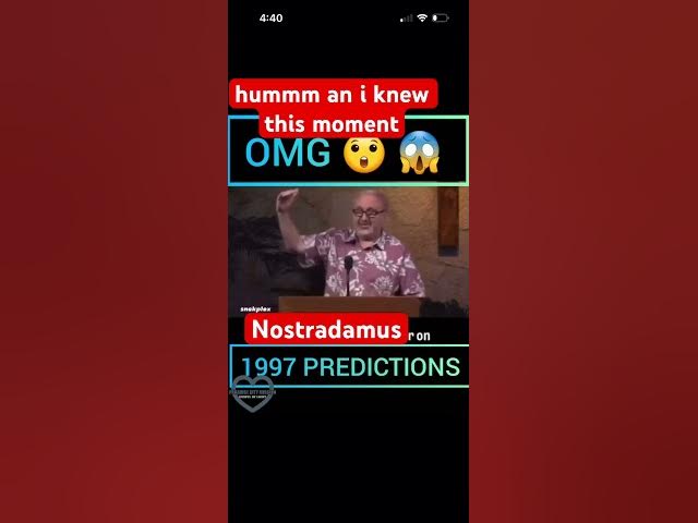 Video thumbnail for am i knew this moment from Nostradamus #whatif￼