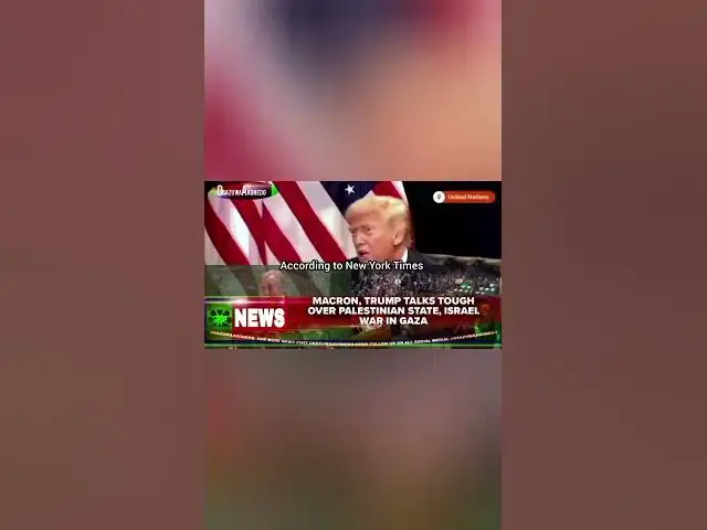 Video thumbnail for Macron, Trump Talks Tough Over Palestinian State, Israel War In Gaza