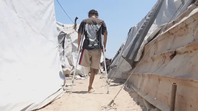'Video thumbnail for Gaza amputees face dire wheelchair shortages as Israeli blockade cuts supplies'