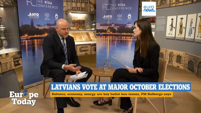Video thumbnail for 'Nobody can be weak', says Latvian Prime Minister over Russia threats