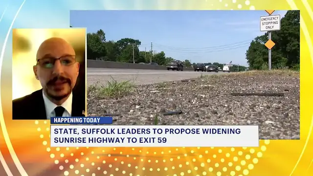 Video thumbnail for State, Suffolk leaders to propose widening Sunrise Highway to Exit 59
