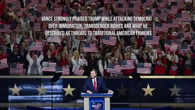 Video thumbnail for JD Vance Positions Himself As Trump's Political Heir At Republican Convention.