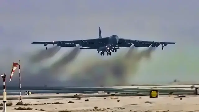 Video thumbnail for U.S. Air Force Aircraft Takeoff At Al Udeid Air Base, Qatar