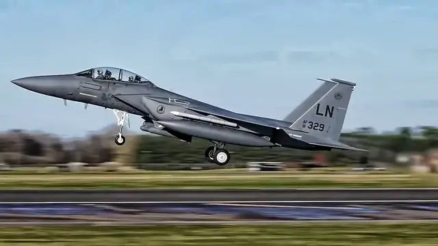'Video thumbnail for F-15E Strike Eagles Flight Operations At RAF Lakenheath'
