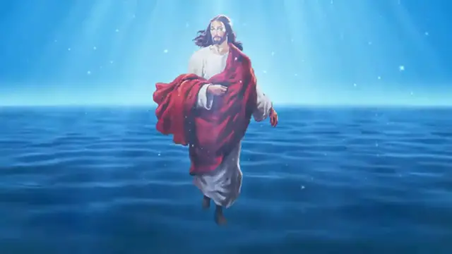 Video thumbnail for 315, Free Christian Loop Background Video  No Copyright Jesus walking water Christian