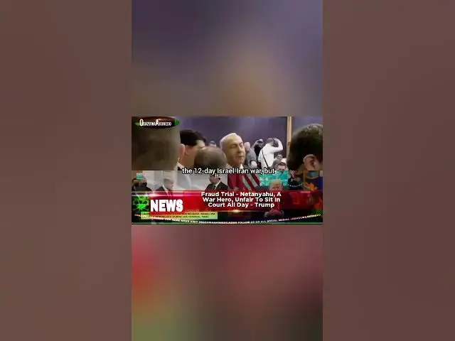 Video thumbnail for Fraud Trial - Netanyahu, A War Hero, Unfair To Sit In Court All Day - Trump
