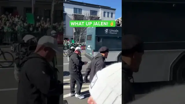 Video thumbnail for (187) eagles super bowl parade: jalen hurts mvp celebration in philly