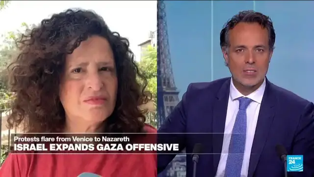 'Video thumbnail for Israel expands Gaza City offensive: Protests flare from Venice to Nazareth'