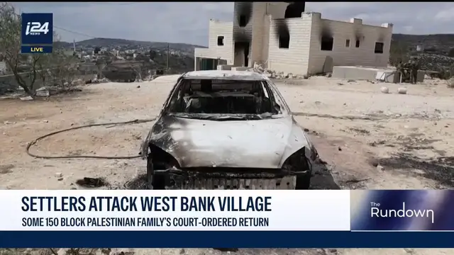 Video thumbnail for West Bank: 150 settlers block a Palestinian family's court-ordered return