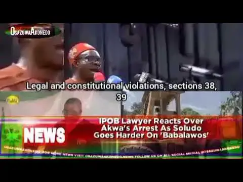 Video thumbnail for IPOB Lawyer Reacts Over Akwa's Arrest As Soludo Goes Harder On 'Babalawos'