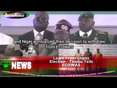 Video thumbnail for Learn From Ghana Election - Tinubu Tells ECOWAS