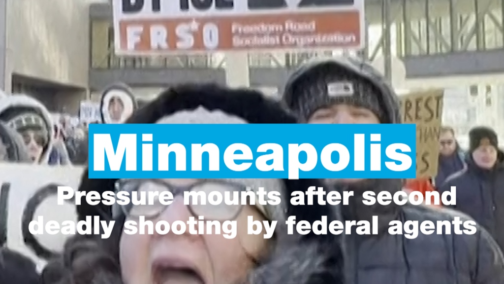 Video thumbnail for Minneapolis: Pressure mounts after second deadly shooting by federal agents