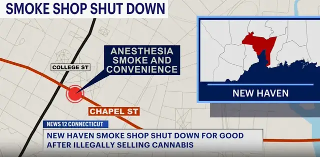Video thumbnail for New Haven smoke shop permanently closed after violating state's cannabis laws