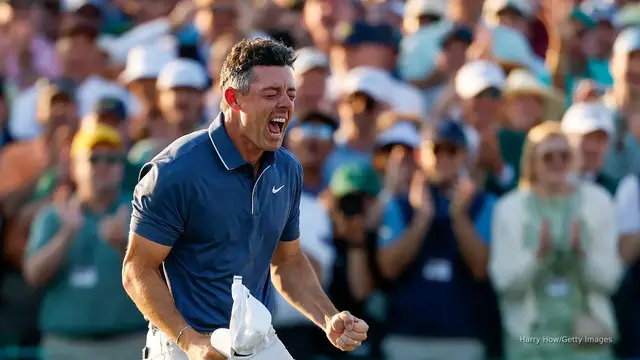 'Video thumbnail for Rory McIlroy wins 2025 Masters playoff for career grand slam'