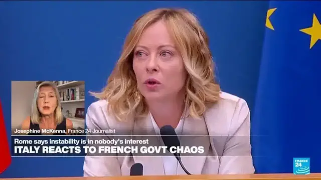 'Video thumbnail for 'Last Tango for the French government': Italy reacts to political chaos in France'