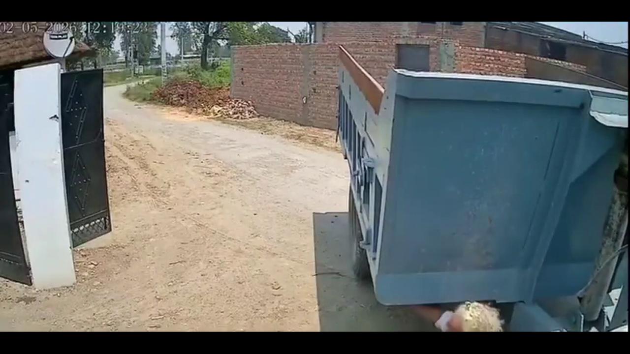 Video thumbnail for India: A Tractor Rear Wheel Runs Over a Man's Head, Yet He Miraculously Survives.