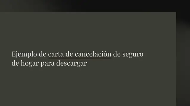 Video thumbnail for Ejemplo de carta de cancelación de seguro de hogar para descargar
