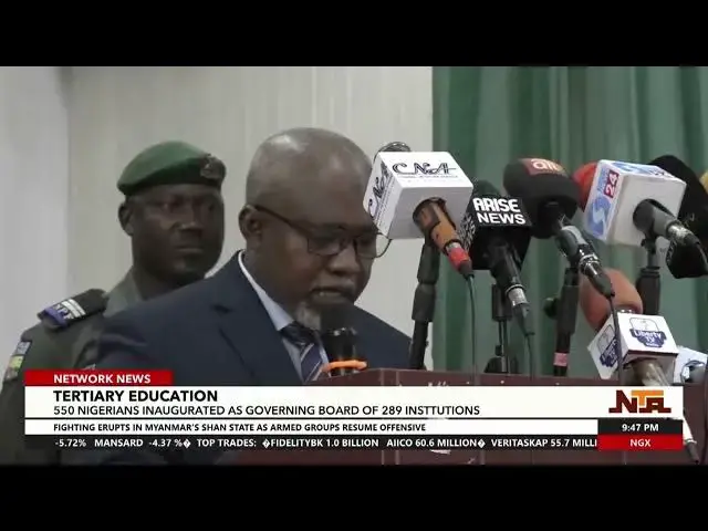 Video thumbnail for 550 Nigerians Inaurated As Government Board Of 289 Institutions | 4th July 2024 | NTA