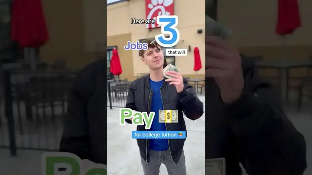 'Video thumbnail for Here are 3 Jobs that will PAY for your College Tuition…'