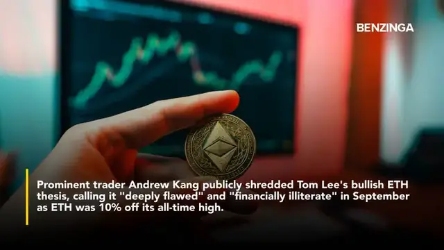 Video thumbnail for Ethereum Is Down 32% Since Trader Slammed Tom Lee's Bull Thesis As 'Financially Illiterate'