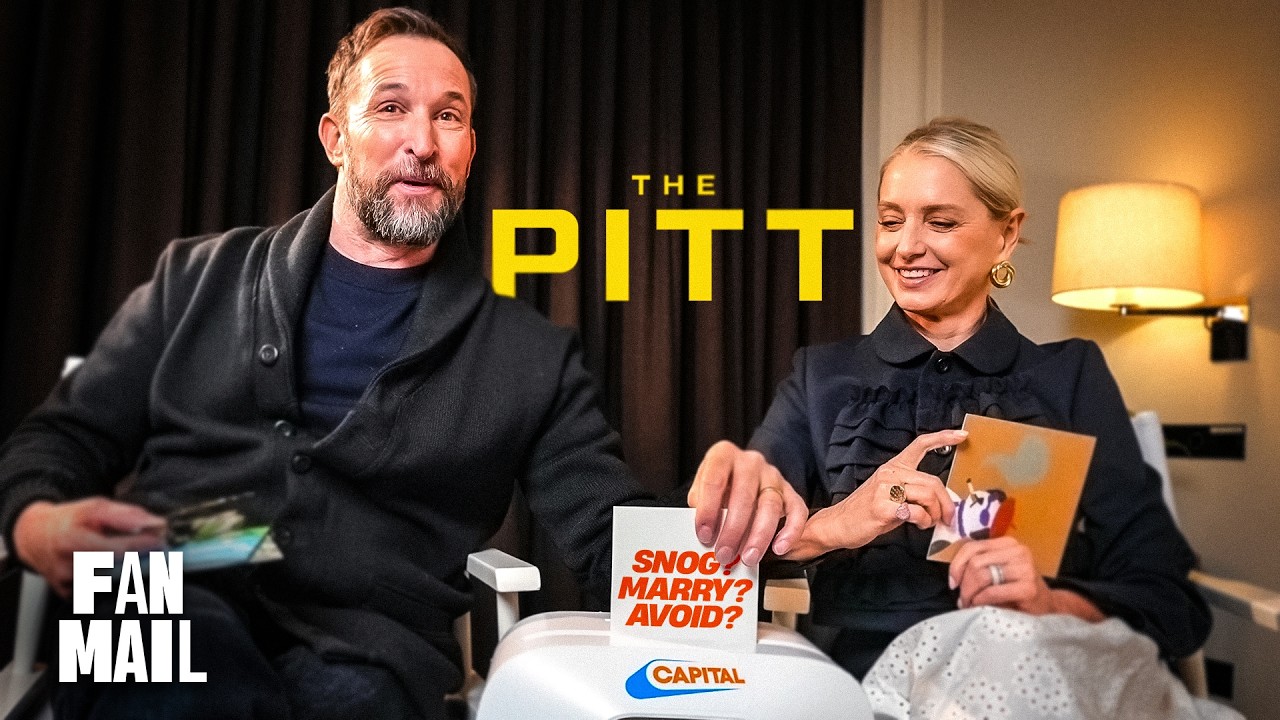 Video thumbnail for The Pitt's Noah Wyle and Katherine LaNasa on who they would snog, and their favourite Baby Jane Doe