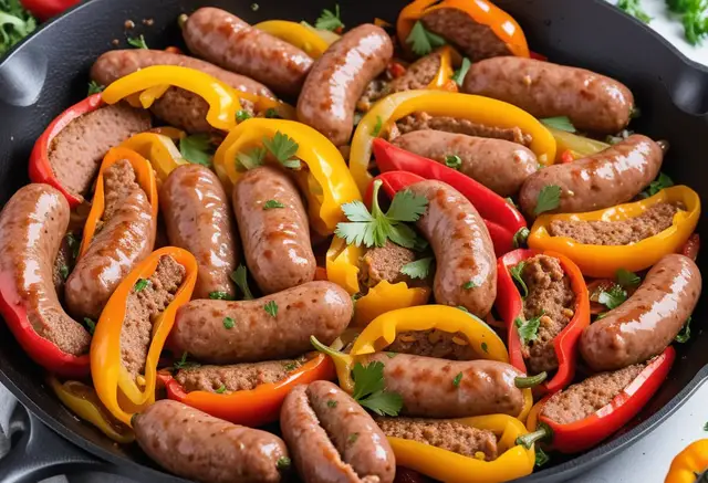 Video thumbnail for Flavorful Keto Sausage & Peppers