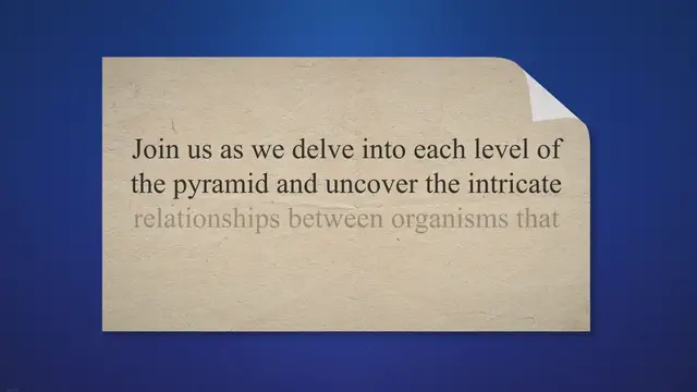 Video thumbnail for Unveiling the Secrets of the Energy Pyramid: From Primary Producers to Apex Predators