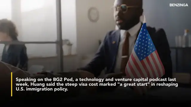 'Video thumbnail for Nvidia CEO Backs Trump’s $100K H-1B Visa Fee'