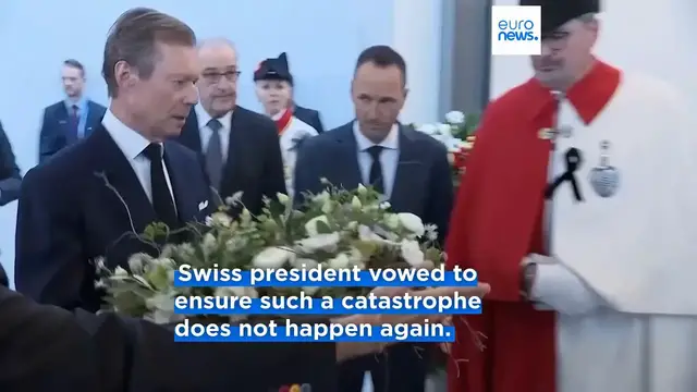 Video thumbnail for Manager of Swiss bar that caught fire killing 40 held in custody